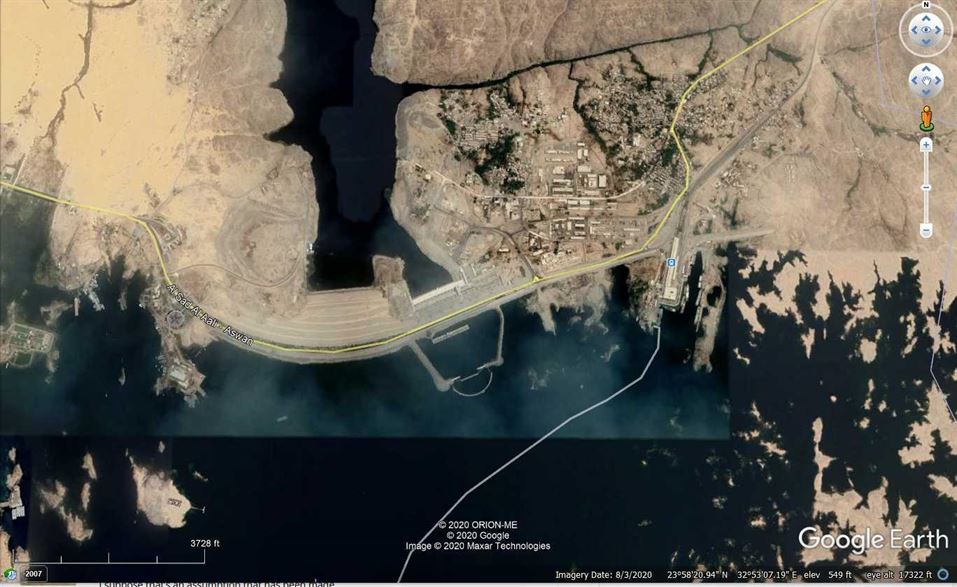 Aswan Dam Aerial